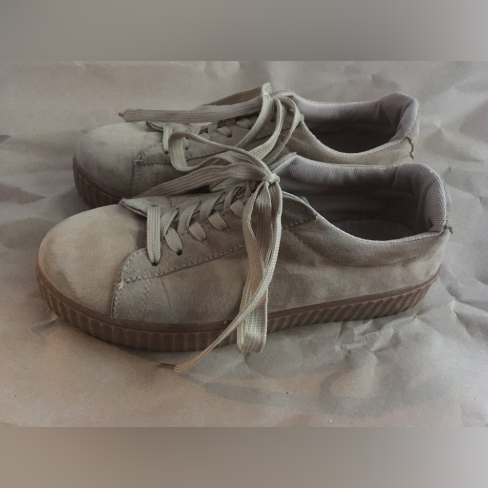 UNIONBAY Platform Sneakers [7.5 | Oatmeal Brown]